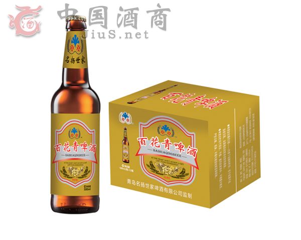 百花青啤酒瓶装500ml